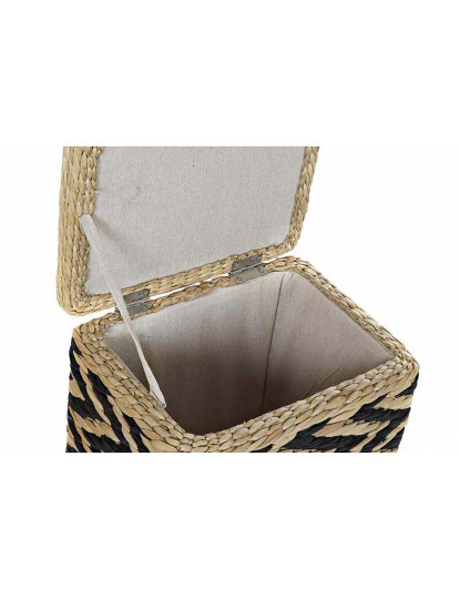 imagem de Conjunto 2 Cestos Roupa Fibra Preto 4