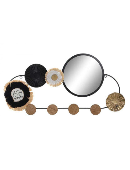 imagem de Decoração Parede Metal Espelho Castanho 1