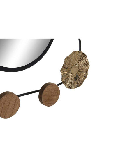 imagem de Decoração Parede Metal Espelho Castanho 3