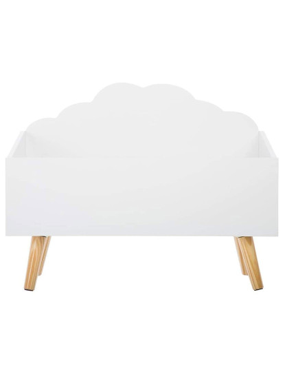 imagem de Baú infantil nuvem branco perfeito para organizar brinquedos58 x 28 x 45,5 cm2