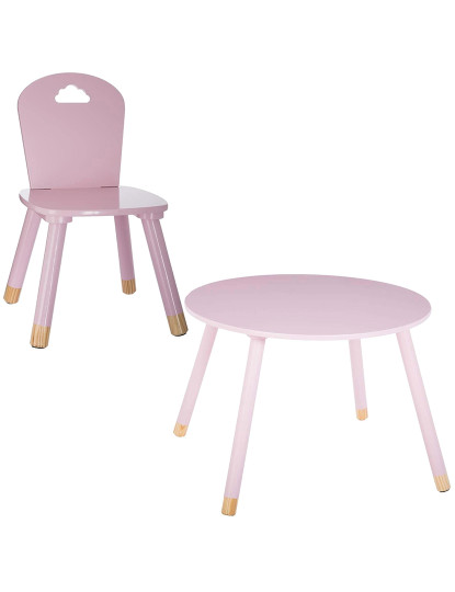 imagem de Conjunto de mesa e cadeiras rosa doçura1