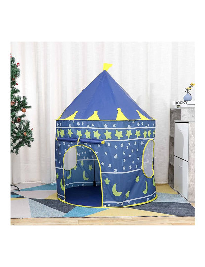 imagem de tenda de brincar castelo cavaleiro azul ø105x125cm4