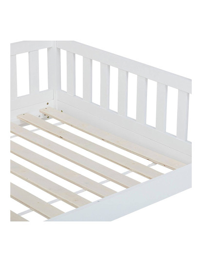 imagem de Cama infantil modelo cabana em pinho lacado branco 90x190cm4