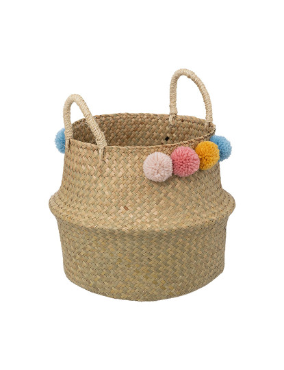 imagem de Cesta infantil bulda com pompons1