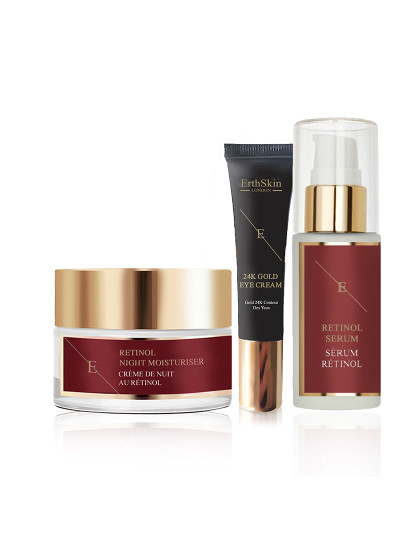 imagem de Sérum Pro Retinol 30Ml + Hidratante Noite Pro Retinol 50Ml+Creme De Olhos Ouro 24K - 15Ml1