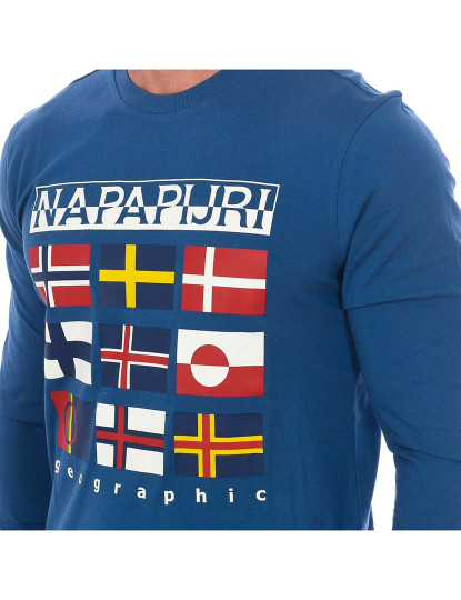 imagem de T-Shirt S-Stodig LS Homem Azul Navy2