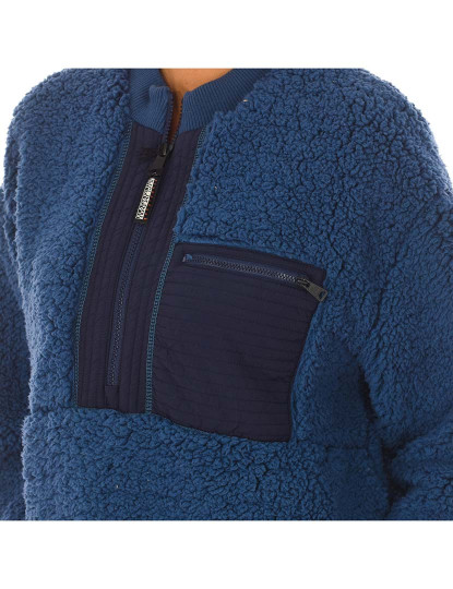 imagem de Sweatshirt Shearling T-Solda Cw Homem Azul Marinho2