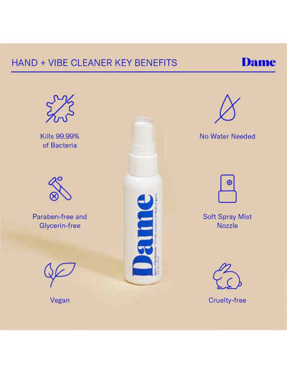 imagem de Limpador de Brinquedo Erótico Hand & Vibe Dame Products 60 ml3