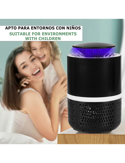 imagem de Armadilha elétrica para mosquitos c/ luz LED, aspirador de pó e tanque5