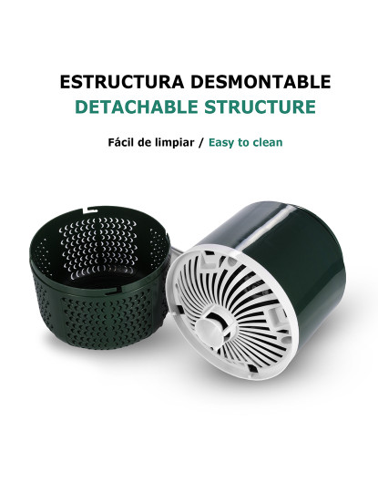 imagem de Armadilha elétrica para mosquitos c/ luz LED, aspirador de pó e tanque3
