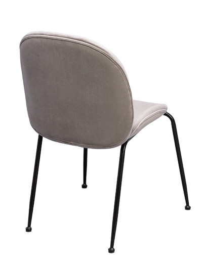 imagem de Cadeira Modern Veludo Metal Bege3
