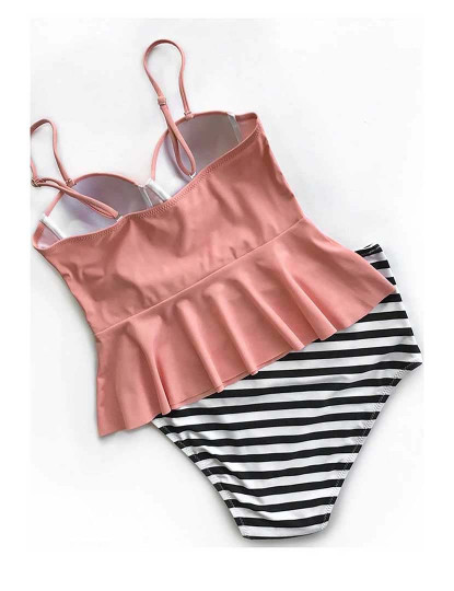 imagem de Monokini Rosa, Preto e Branco5