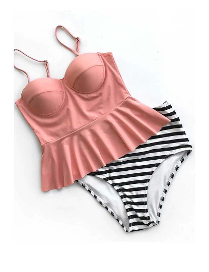 imagem de Monokini Rosa, Preto e Branco4