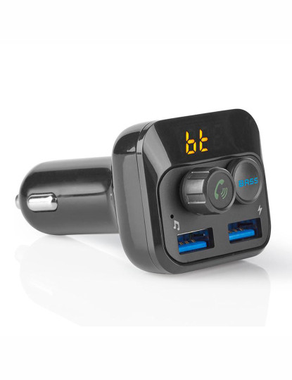 imagem de Transmissor Fm Bluetooth 2Usb/Microsd F. Isqueiro Preto 1