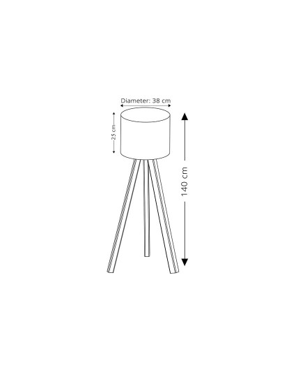 imagem de Candeeiro Chão AYD-1528 Branco Castanho3