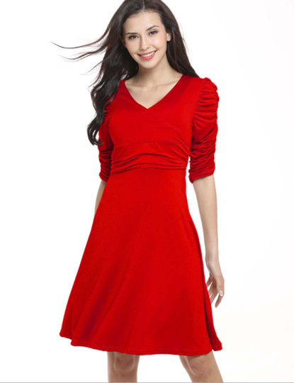 imagem de Vestido Midi Senhora Vermelho1