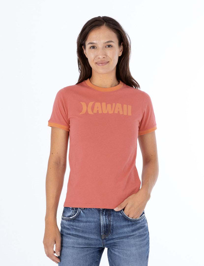 imagem de T-shirt Senhora W Oceancare Aloha Mineral Red1