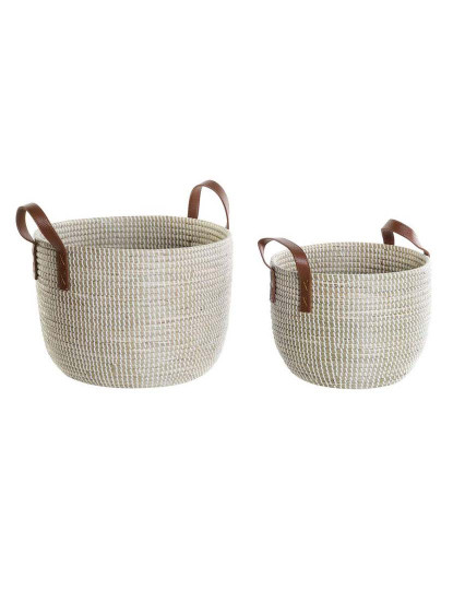 imagem de Conjunto Cestas 2 Seagrass Pu Natural 1