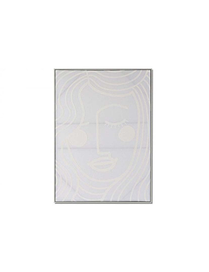 imagem de Quadro Tela Foam Mulher 3D Branco 1