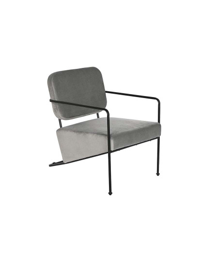 imagem de Cadeira Poliester Metal Cinza 1