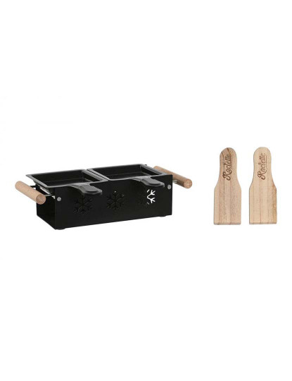 imagem de Raclette Metal Rubberwood Preto 1