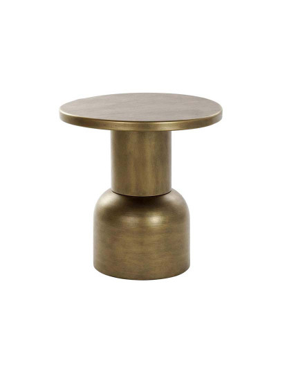 imagem de Mesa De Apoio Metal Envelhecido Dourado 1