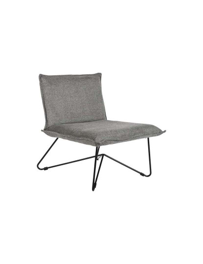 imagem de Cadeira Poliéster Metal Com Almofada Cinza 3