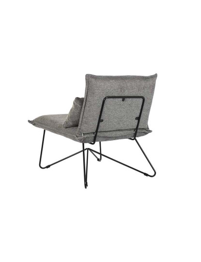 imagem de Cadeira Poliéster Metal Com Almofada Cinza 5