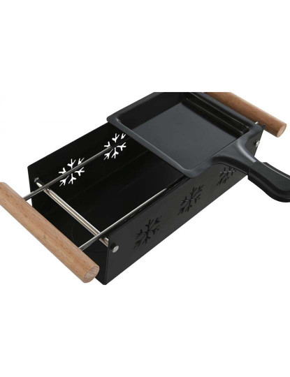 imagem de Raclette Metal Rubberwood Preto 4