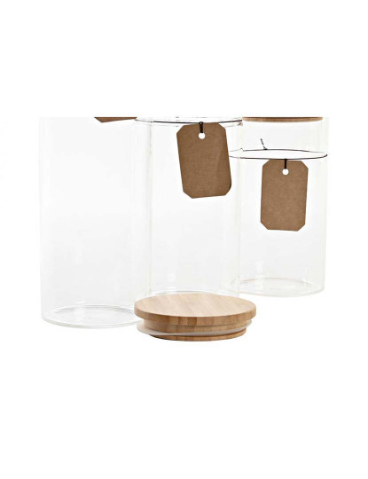 imagem de Conjunto Frascos 3 Borosilicato Bambu 1100 22/17 3