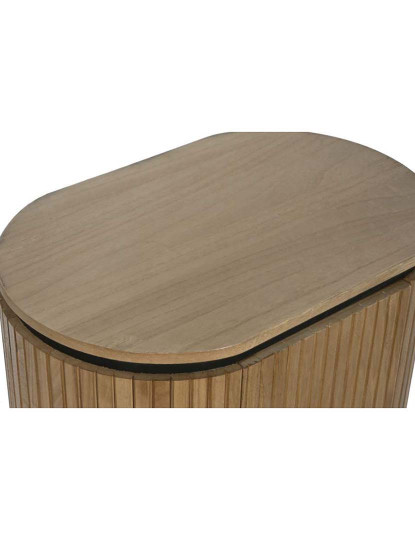 imagem de Mesa De Cabeceira Paulownia Metal Castanho 5