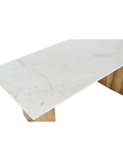 imagem de Mesa Refeição Mármore Mango Branco 5