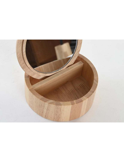 imagem de Guarda-Jóias Hevea / Rubberwood Espelho Natural 2