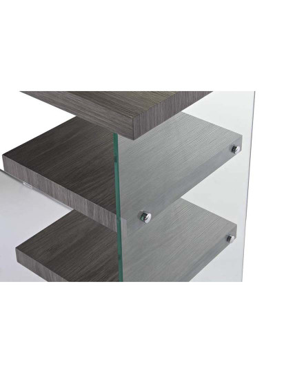 imagem de Secretária Vidro Mdf Temperado Cinza 3