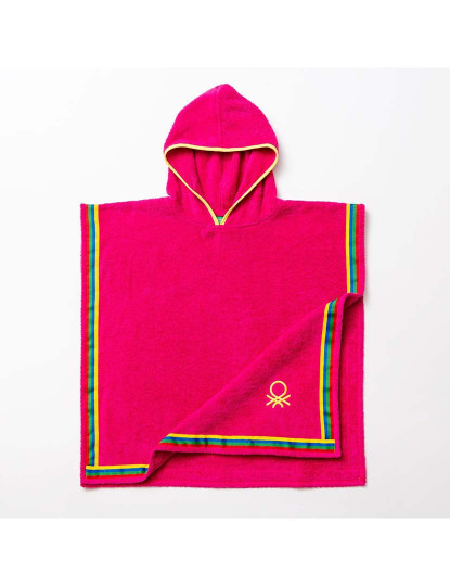 imagem de Poncho Criança 380 Gsm 100% Algodão Rosa Kids 2