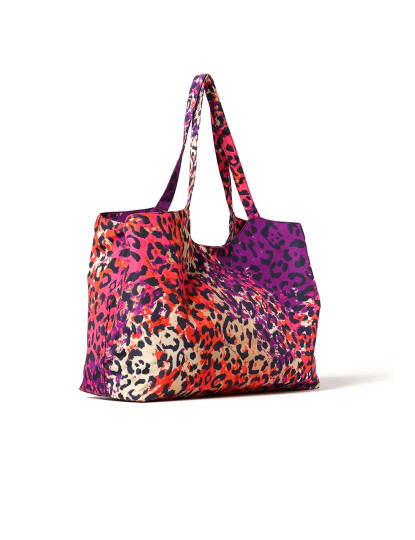 imagem de Mala Shopper Senhora Fuxia Macula Print2