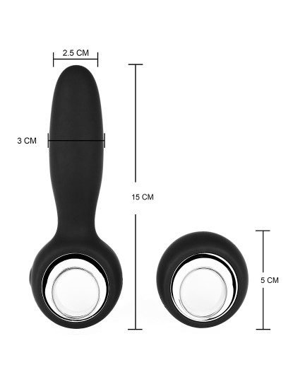 imagem de Vibrador Anal - Controlo remoto - 12 programas - Preto4