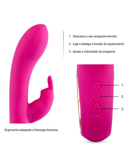 imagem de Vibrador Rabbit - Opção de aquecimento - 50 programas - Rosa6