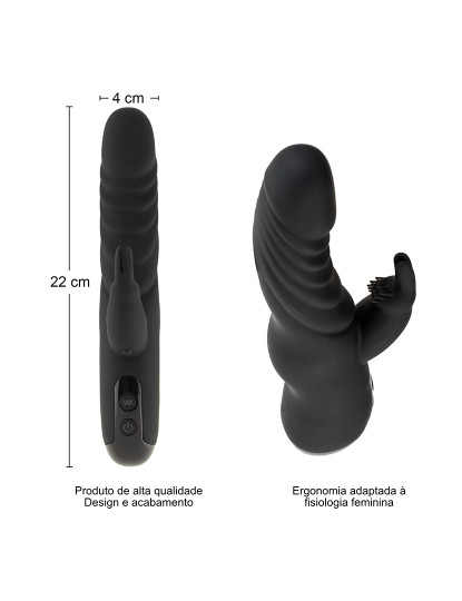 imagem de Vibrador Rabbit - 10 programas - Preto3