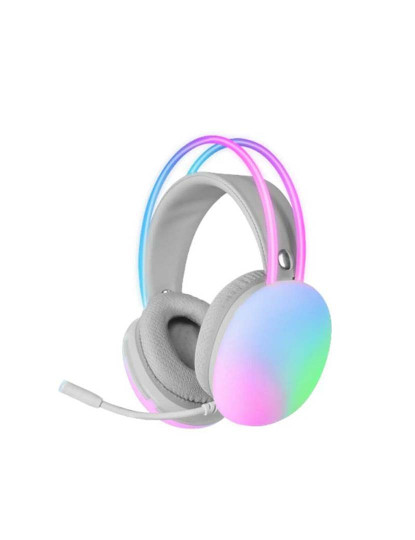 imagem de Auriculares Com Microfone Mars Gaming Mh-Glow Rgb Branco4
