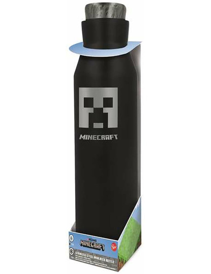 imagem de Garrafa Minecraft 580 ml Aço inoxidável Silicone1