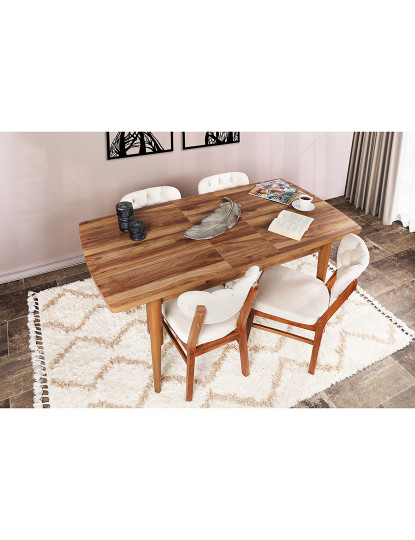 imagem de Mesa Jantar Inci Walnut1