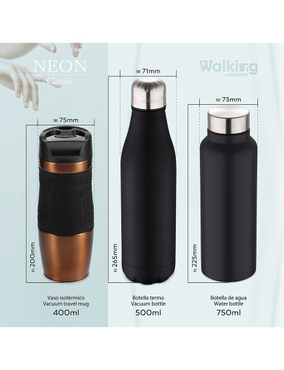 imagem de Garrafa Termo Cola 500Ml Aço Inoxidável Preto Walking Anywhere3