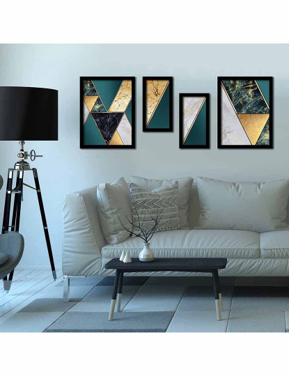imagem de Pintura Decorativa Mdf Emoldurada (4 Peças) Multicor1