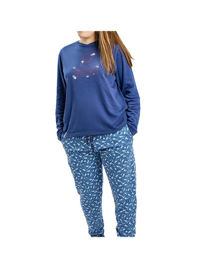 imagem de Pijama Inverno Manga Comprida Senhora Azul3