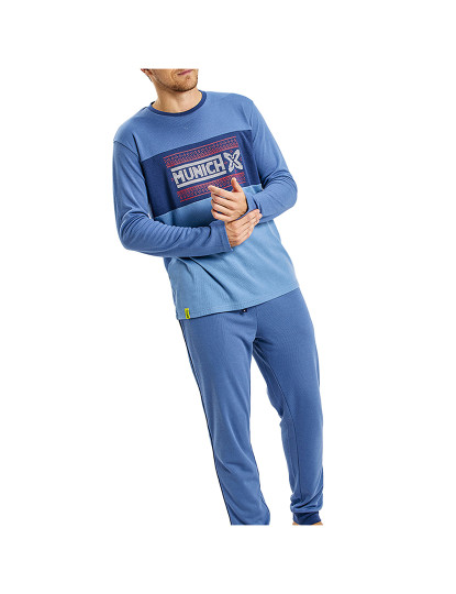 imagem de Pijama Inverno Manga Comprida Homem Azul3