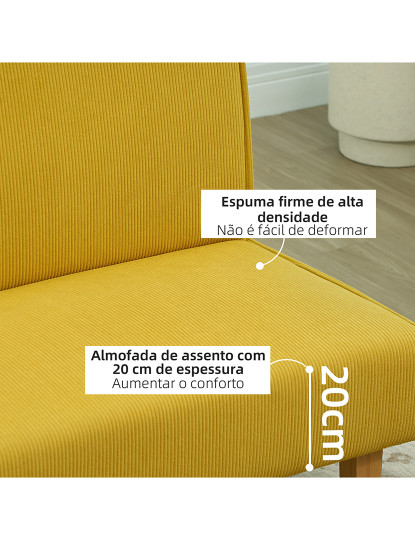 imagem de Sofá de 2 Lugares Amarelo6