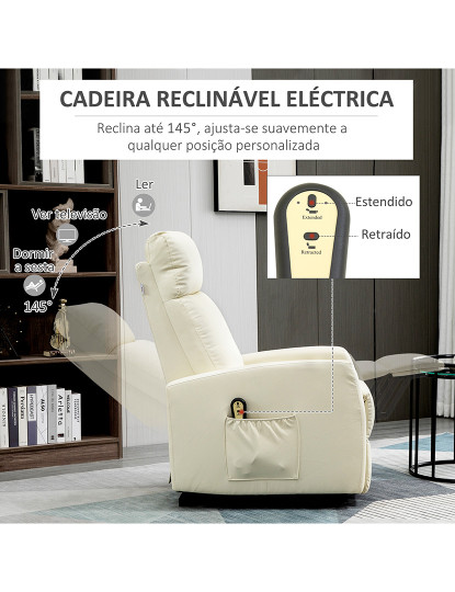 imagem de Poltrona Elevadora Elétrica Creme branco5