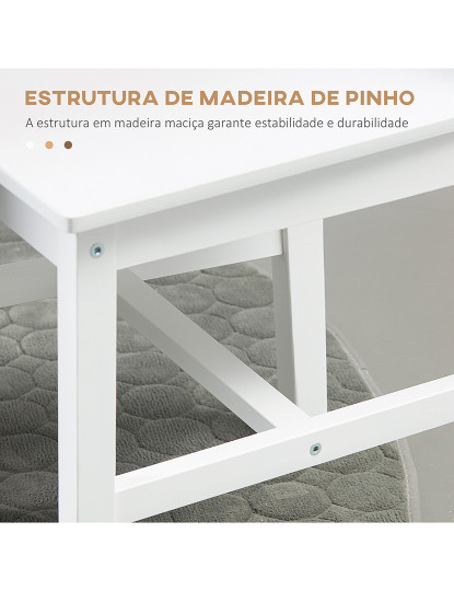 imagem de Conjunto 2 Cadeiras Madeira Branco6