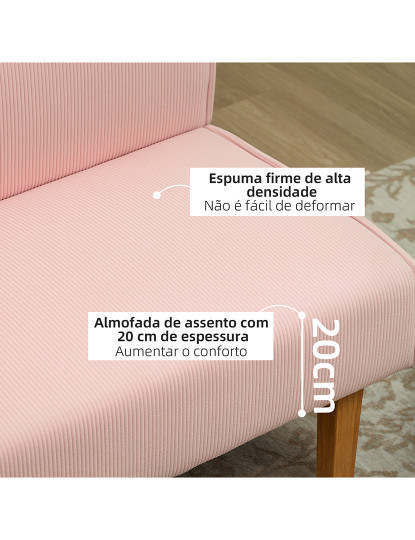 imagem de Sofá de 2 Lugares Rosa6